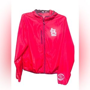 St Louis Cardinals Windbreaker Adult XL Red Zip Up Old Dominion Freight Line